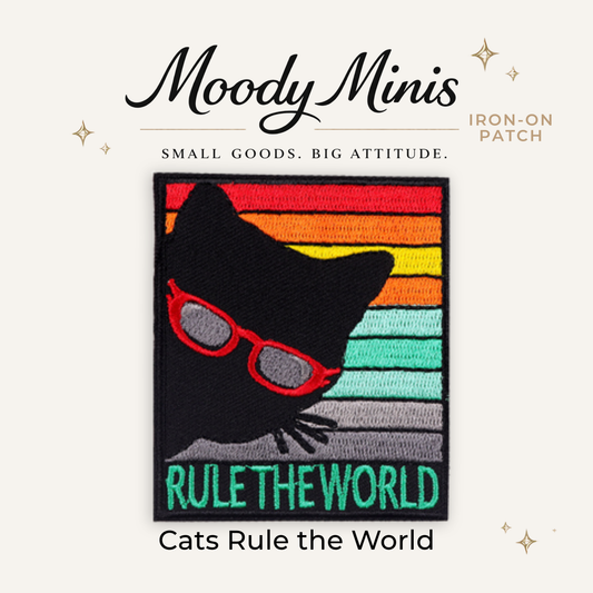 Cats Rule Embroidered Patch