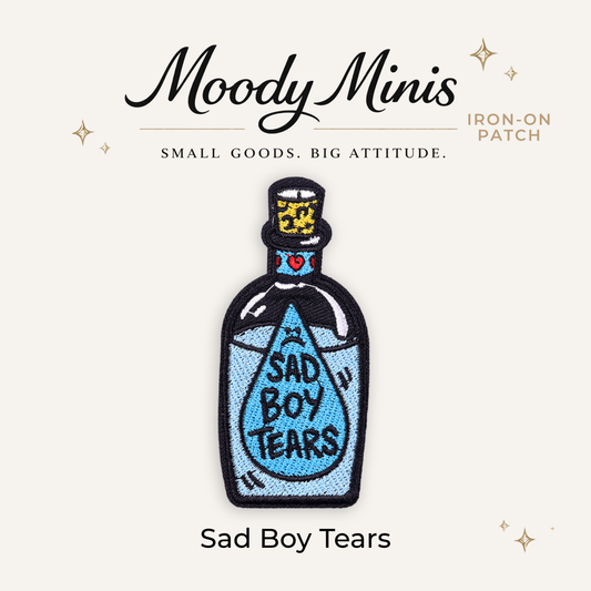 Sad Boy Tears Embroidered Patch- RTS