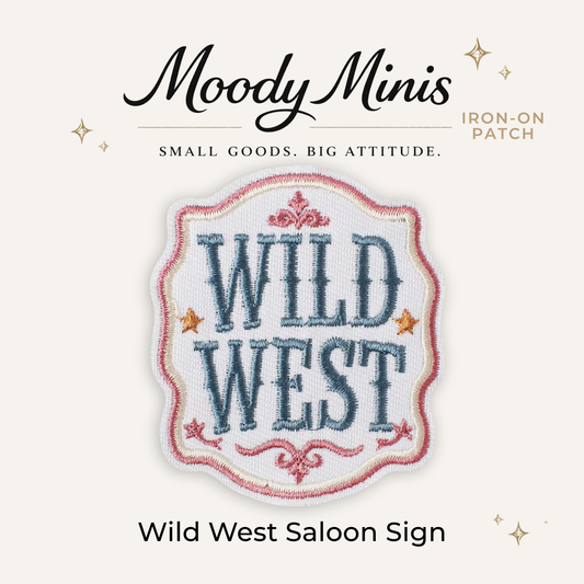 Wild West Saloon Sign Embroidered Patch