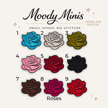 Roses 9 Colors Embroidered Patch