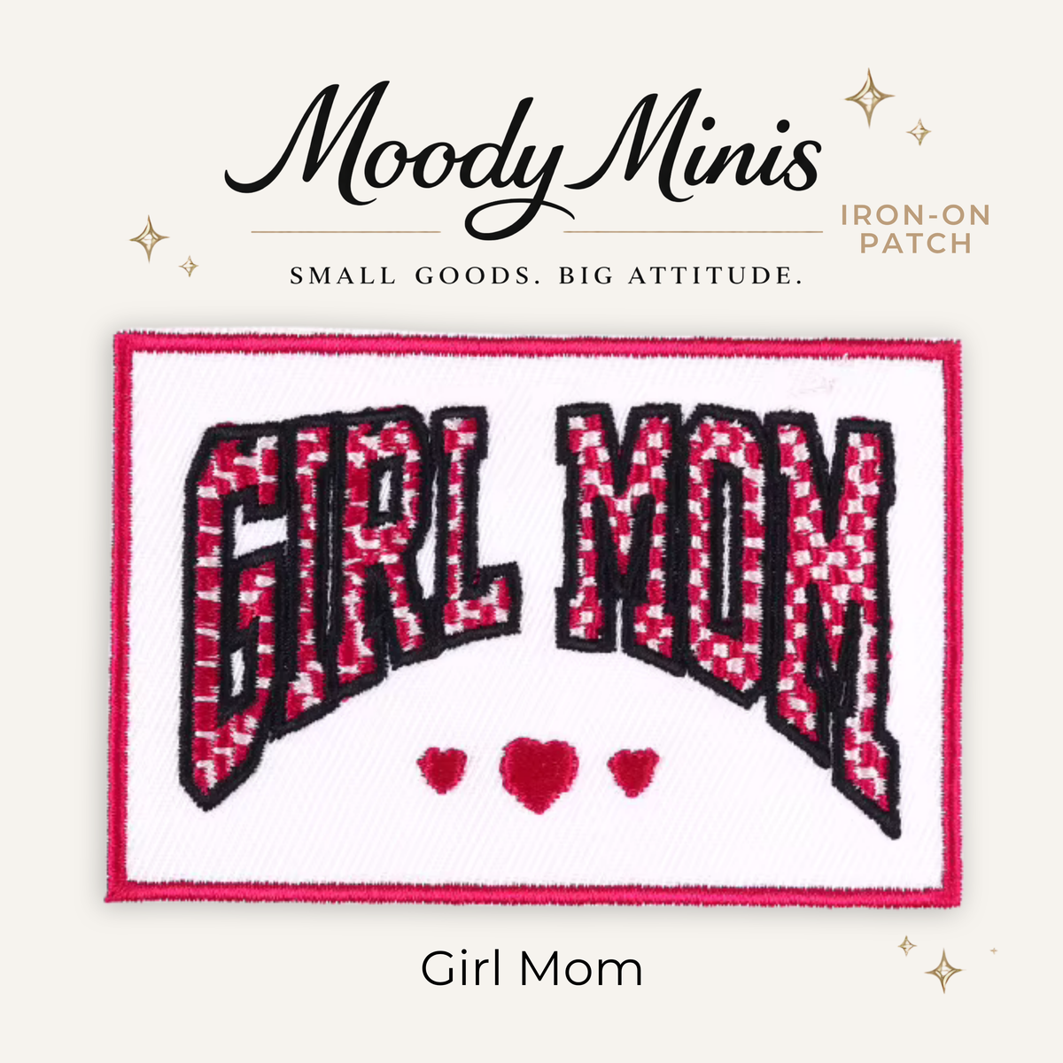 Girl Mom Embroidered Patch
