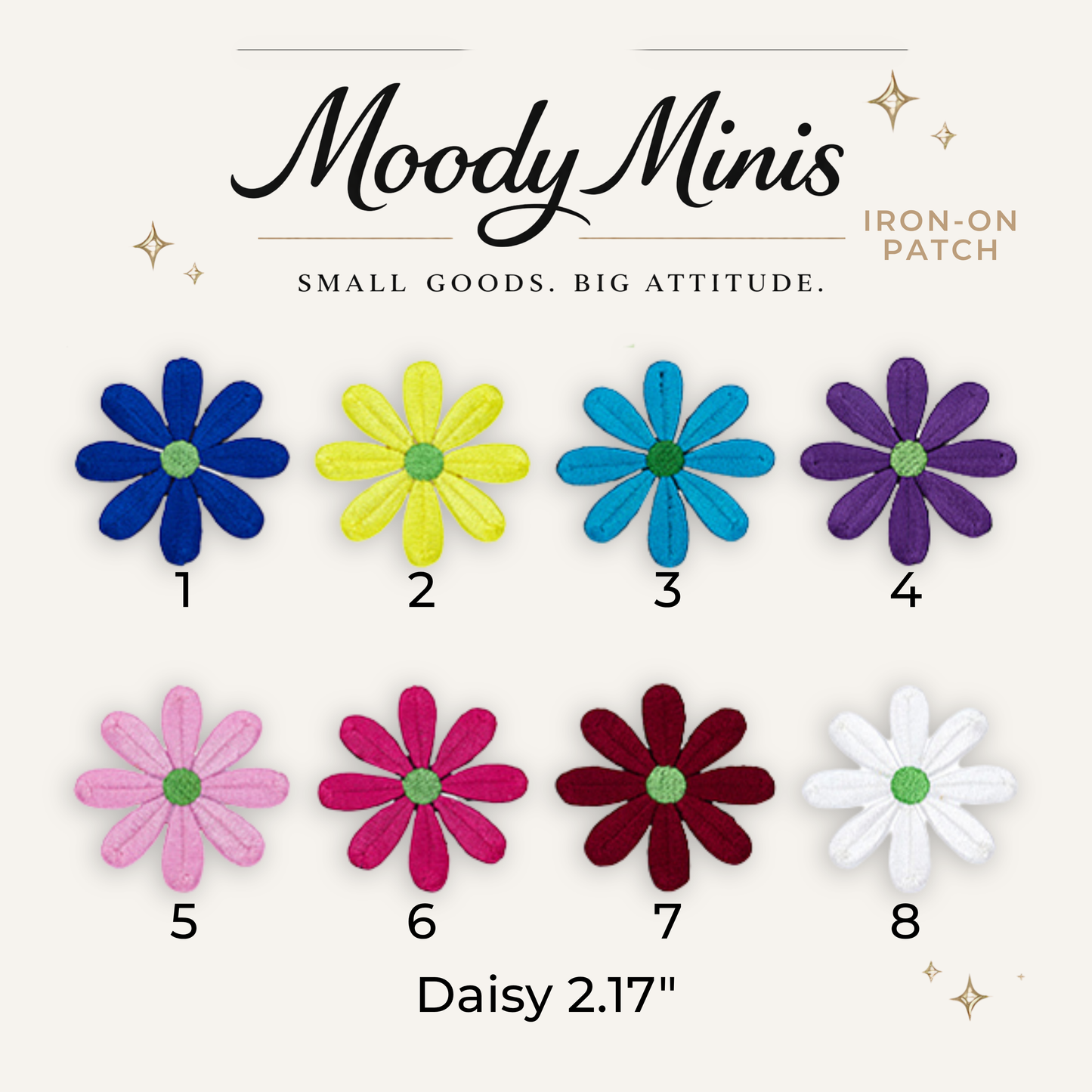 Daisy 2.17" Retro Embroidered Patch