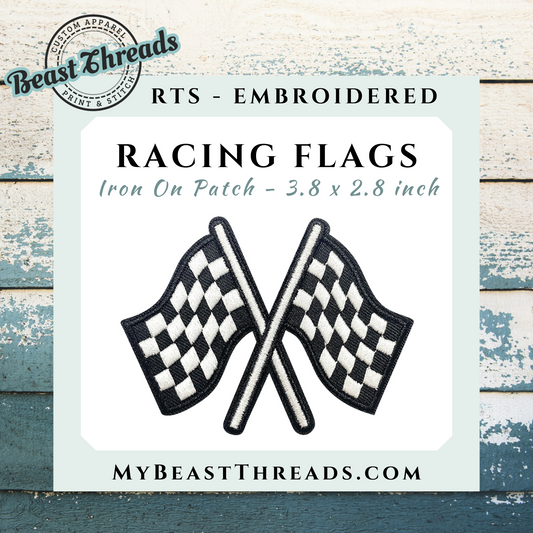 Racing Flags Embroidered Patch- RTS