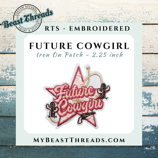 Future Cowgirl Embroidered Patch - RTS