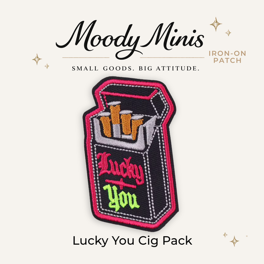 Lucky You Flame Cig Pack Embroidered Patch