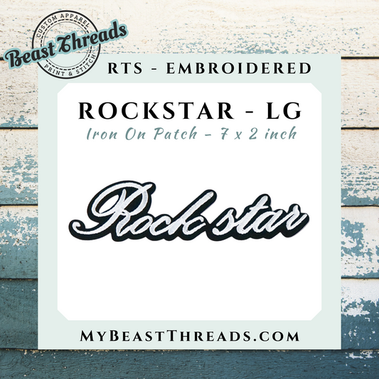 Rockstar Large Embroidered Patch- RTS