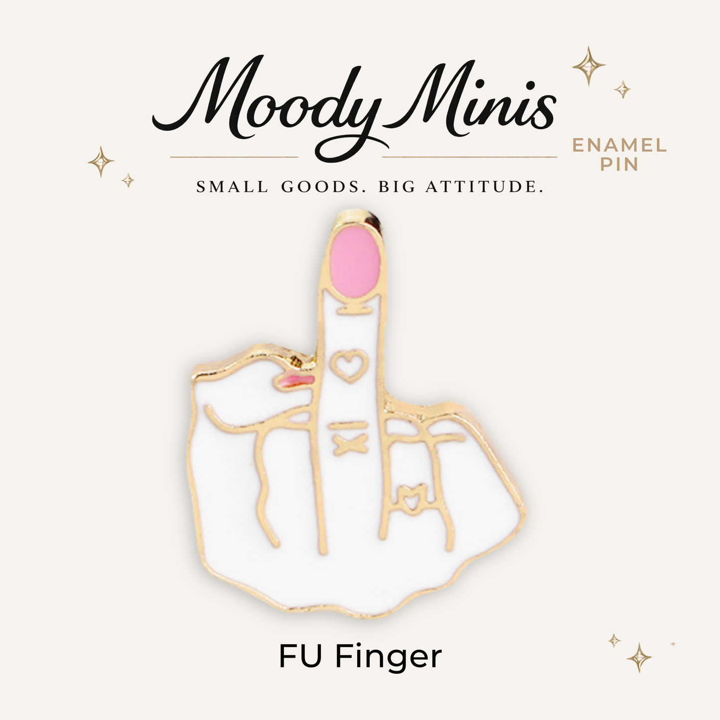 FU Finger Enamel Pin