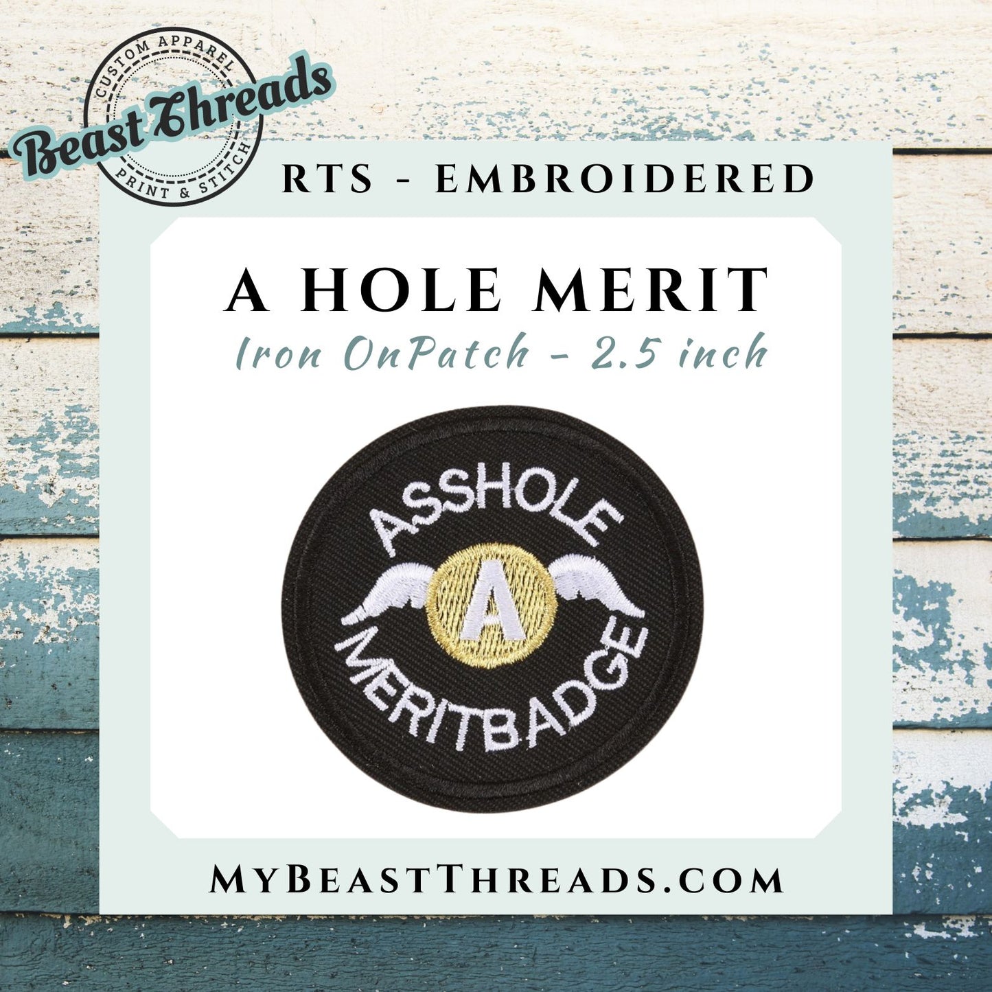 A Hole Merit Badge Embroidered Patch - RTS