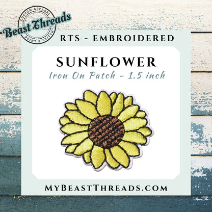 Sunflower Embroidered Patch - RTS