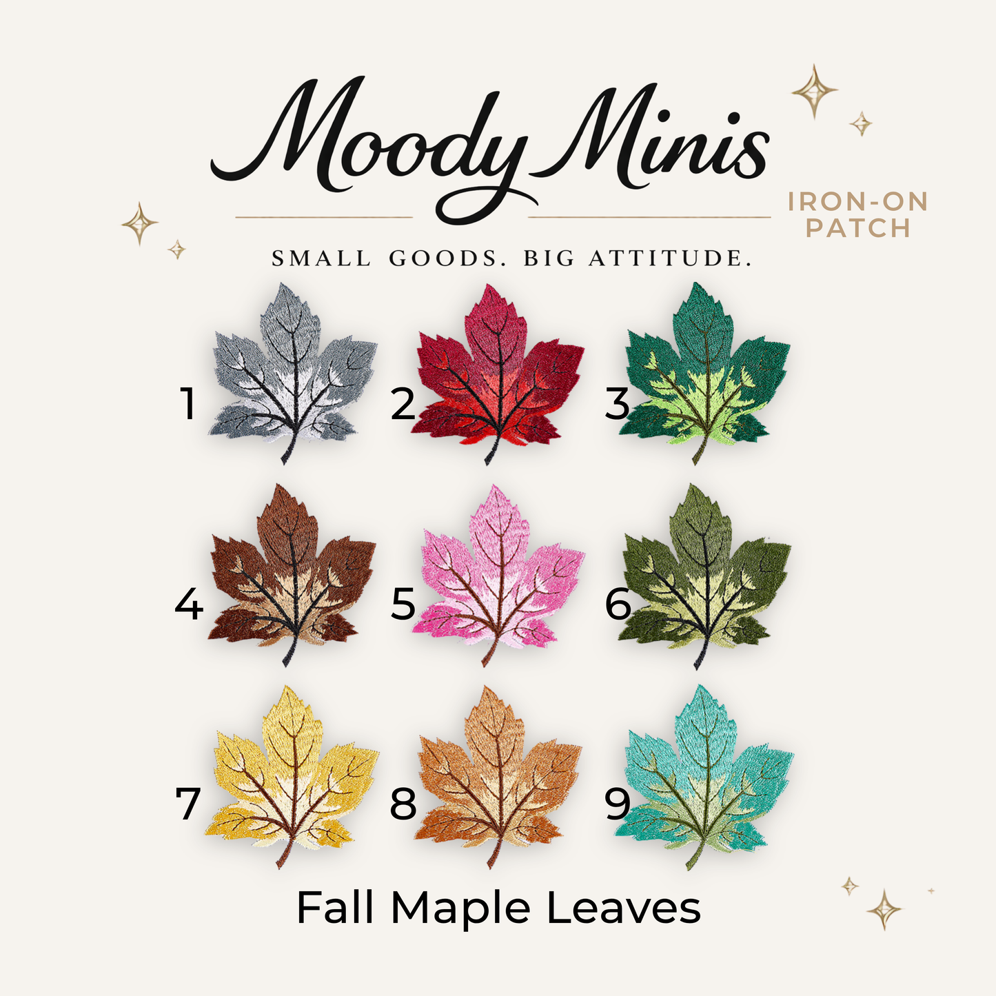 Fall Maple Leaf 9 Colors Embroidered Patch