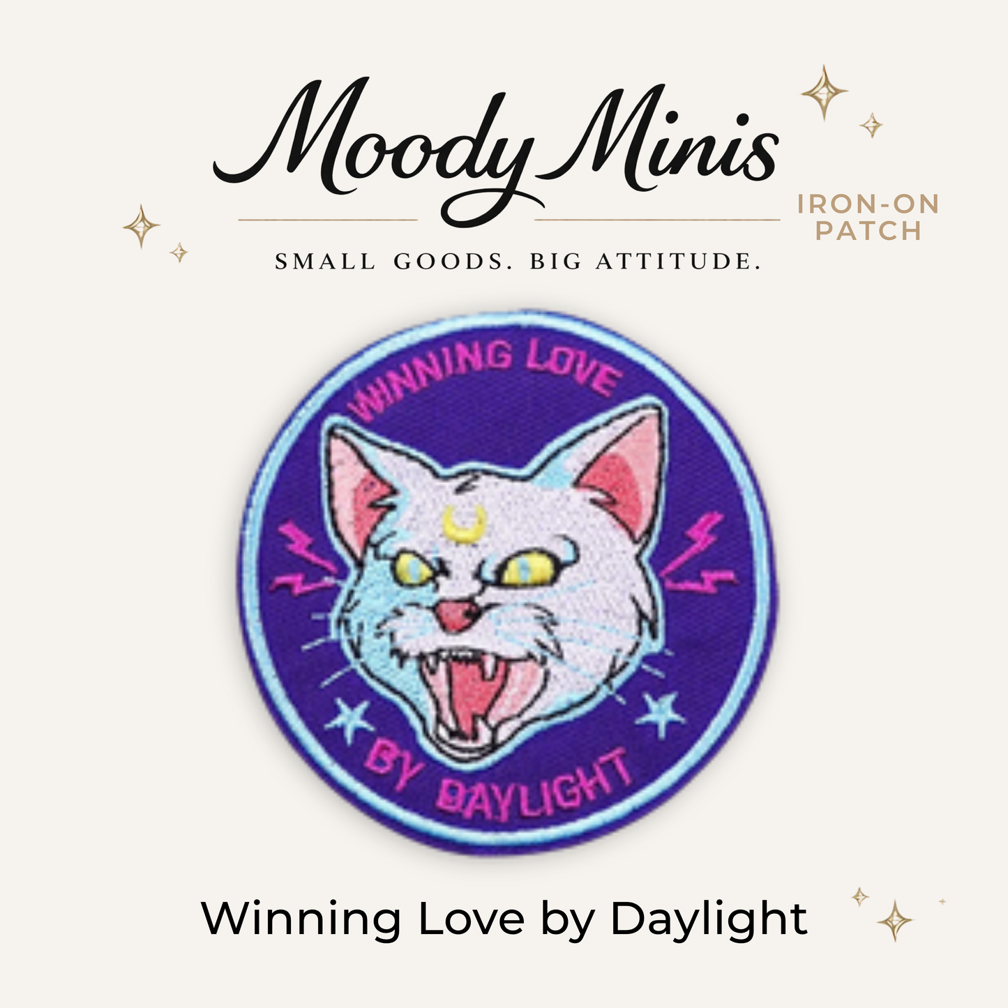Winning Love Daylight Cat Embroidered Patch- RTS