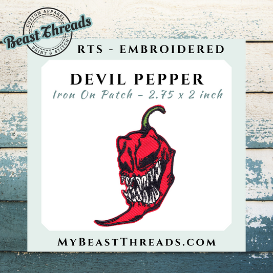 Devil Pepper Embroidered Patch