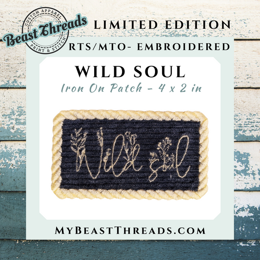Wild Soul Embroidered Patch - RTS/MTO