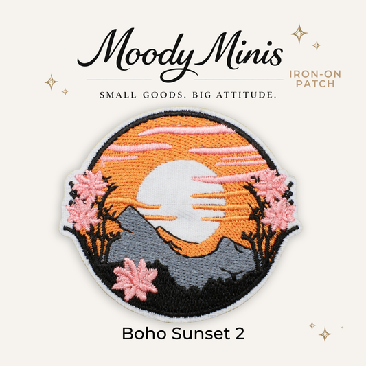 Boho Sunset 2 Embroidered Patch- RTS