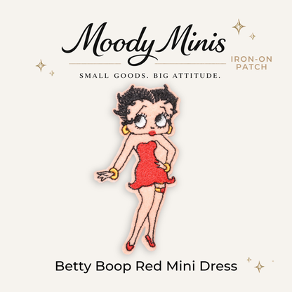 Betty Boop Red Mini Dress Embroidered Patch
