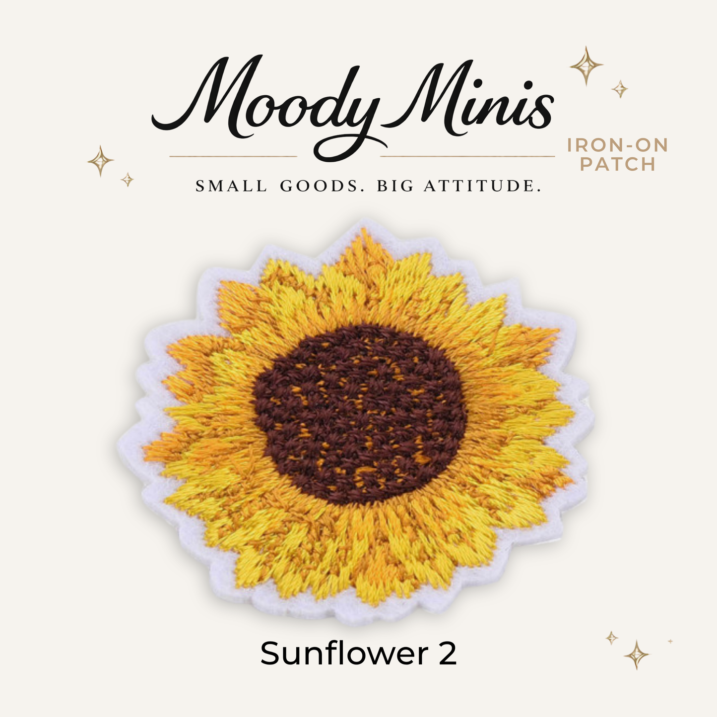Sunflower 2 Embroidered Patch- RTS