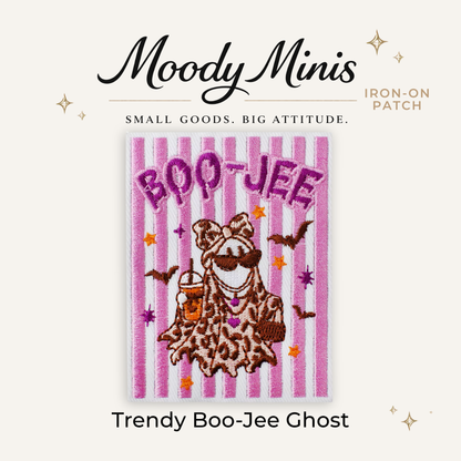 Trendy Boo-Jee Ghost Embroidered Patch