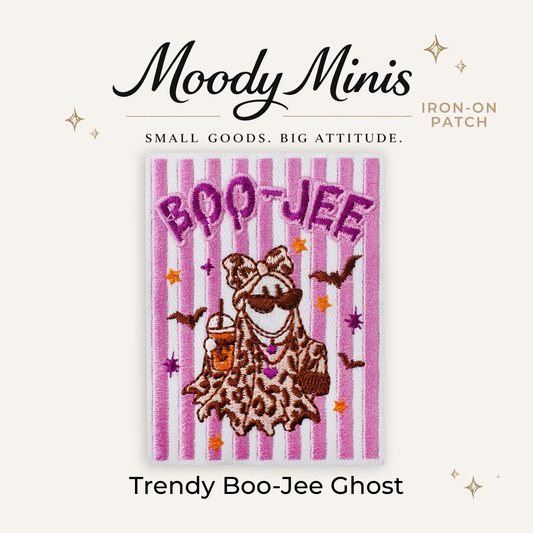 Trendy Boo-Jee Ghost Embroidered Patch