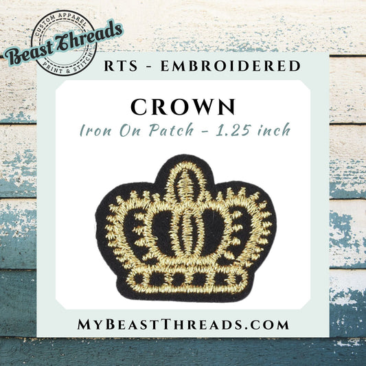 Crown Embroidered Patch- RTS