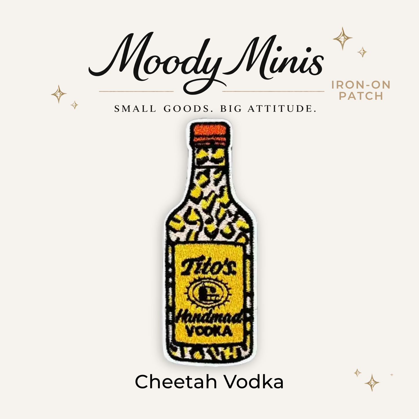 Cheetah Vodka Embroidered Patch