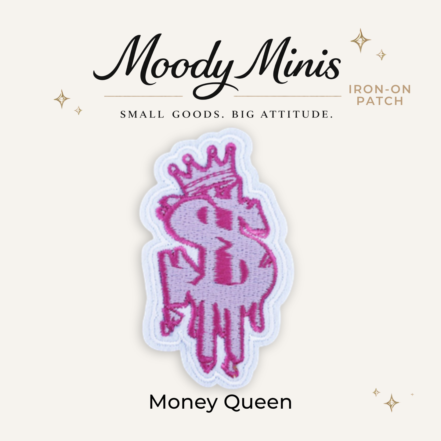 Money Queen Embroidered Patch - RTS