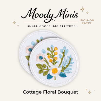 Cottage Floral Bouquet Embroidered Patch
