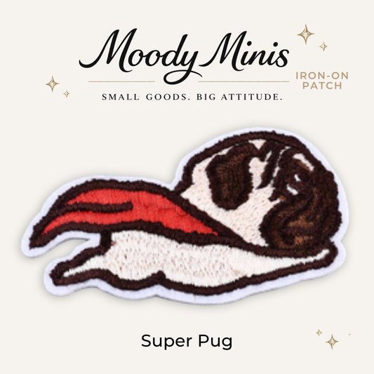 Super Pug Embroidered Patch - RTS