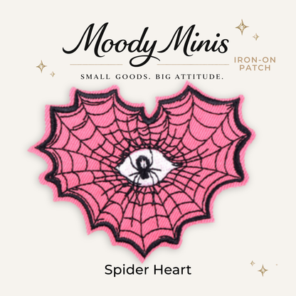 Spider Heart Embroidered Patch - RTS