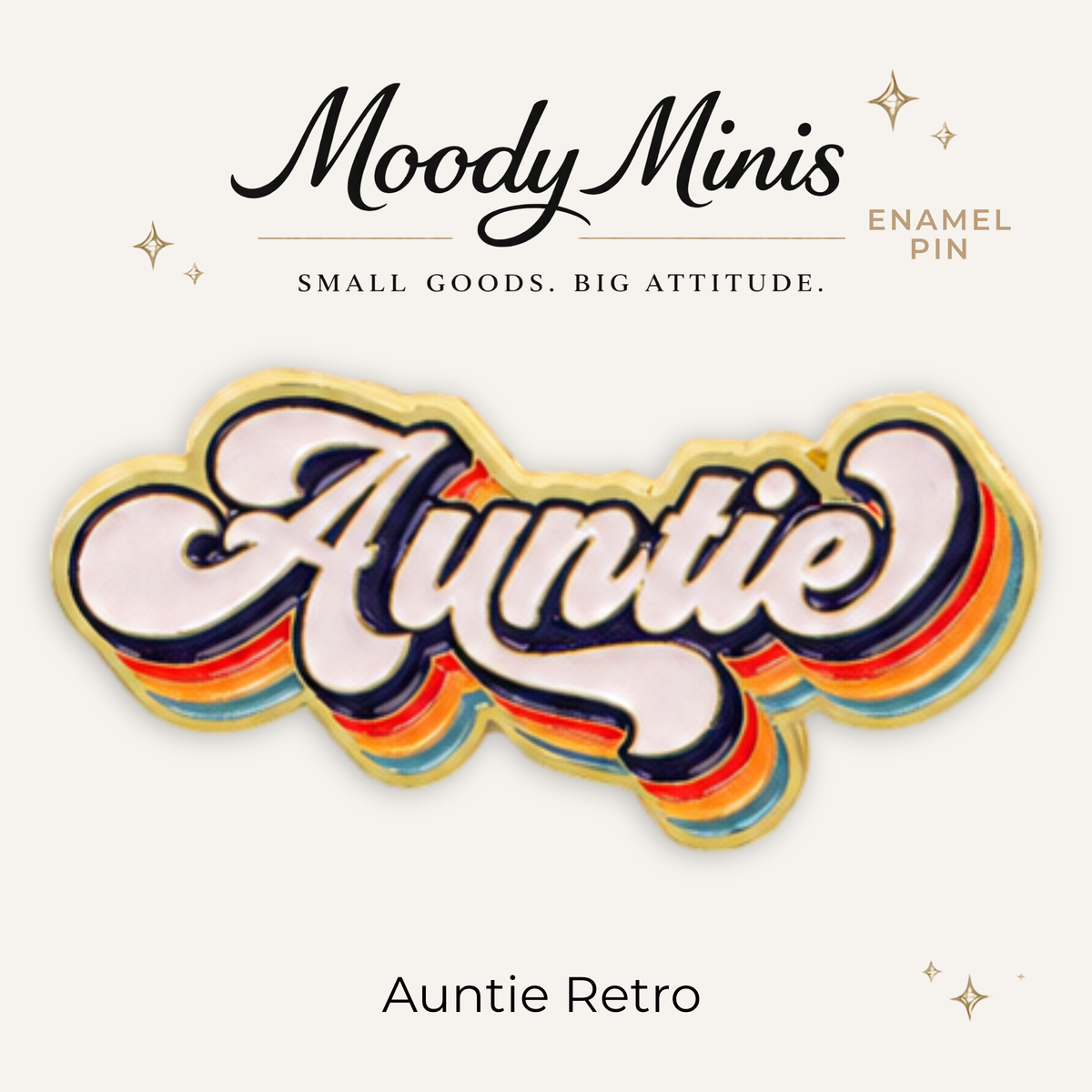 Auntie Retro Enamel Pin