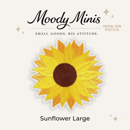 Sunflower Large Embroidered Patch- RTS