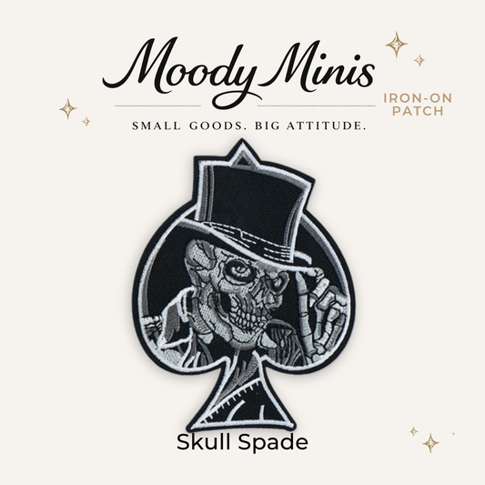 Skull Spade Embroidered Patch
