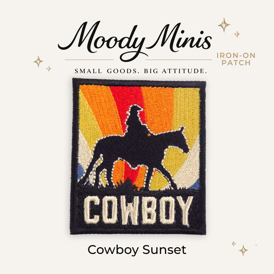 Cowboy Sunset Embroidered Patch