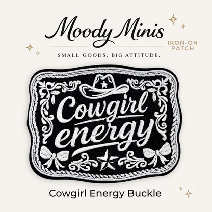 Cowgirl Energy Buckle Embroidered Patch