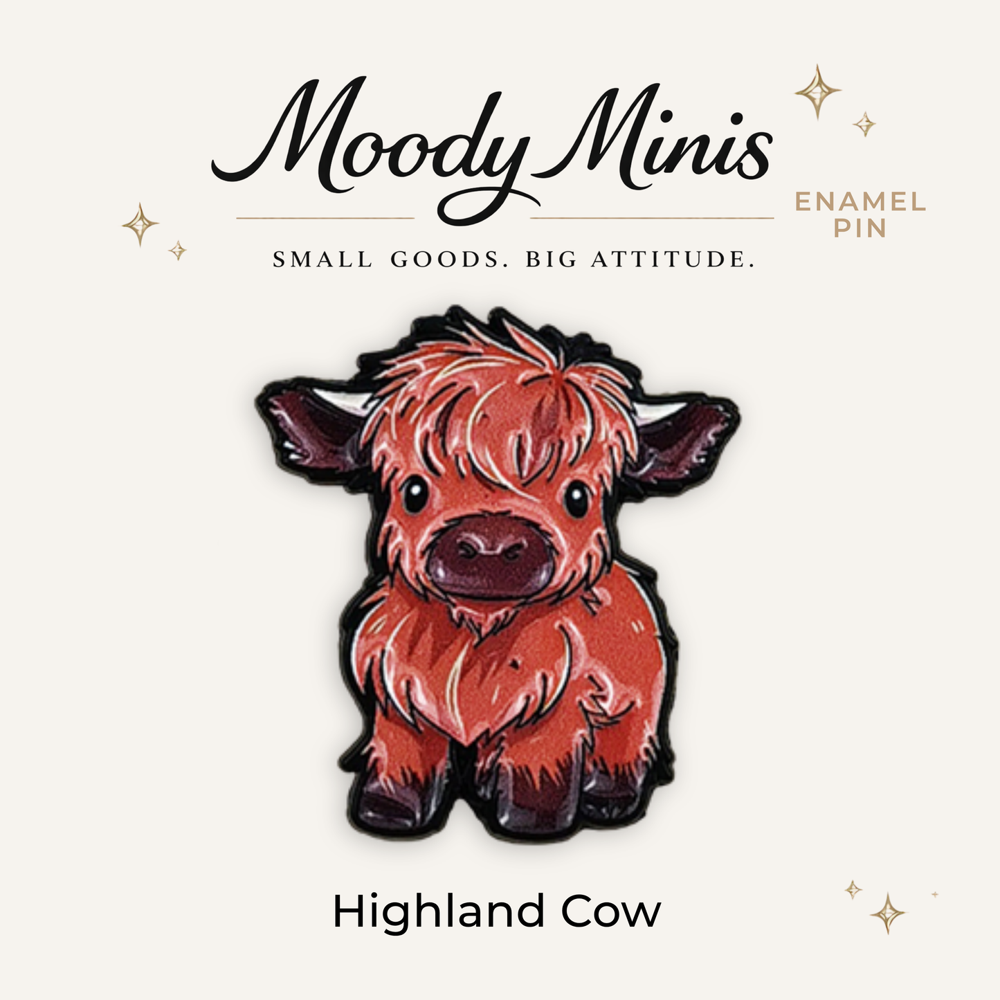 Highland Cow Enamel Pin