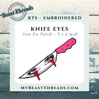Knife Eyes Embroidered Patch - RTS