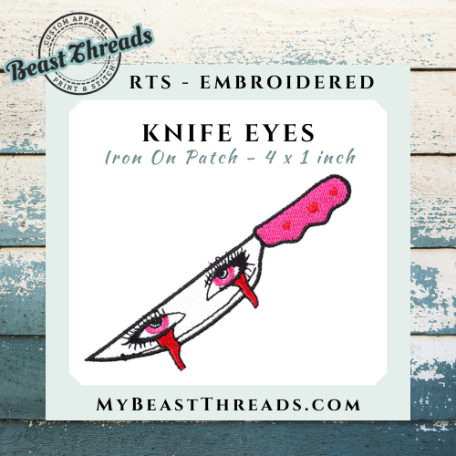 Knife Eyes Embroidered Patch - RTS