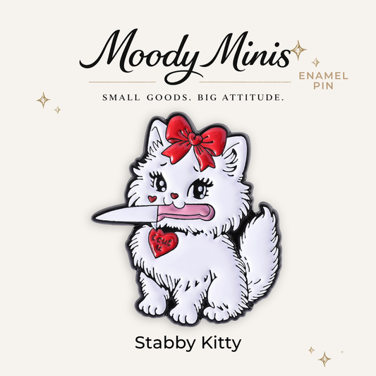 Stabby Kitty Enamel Pin