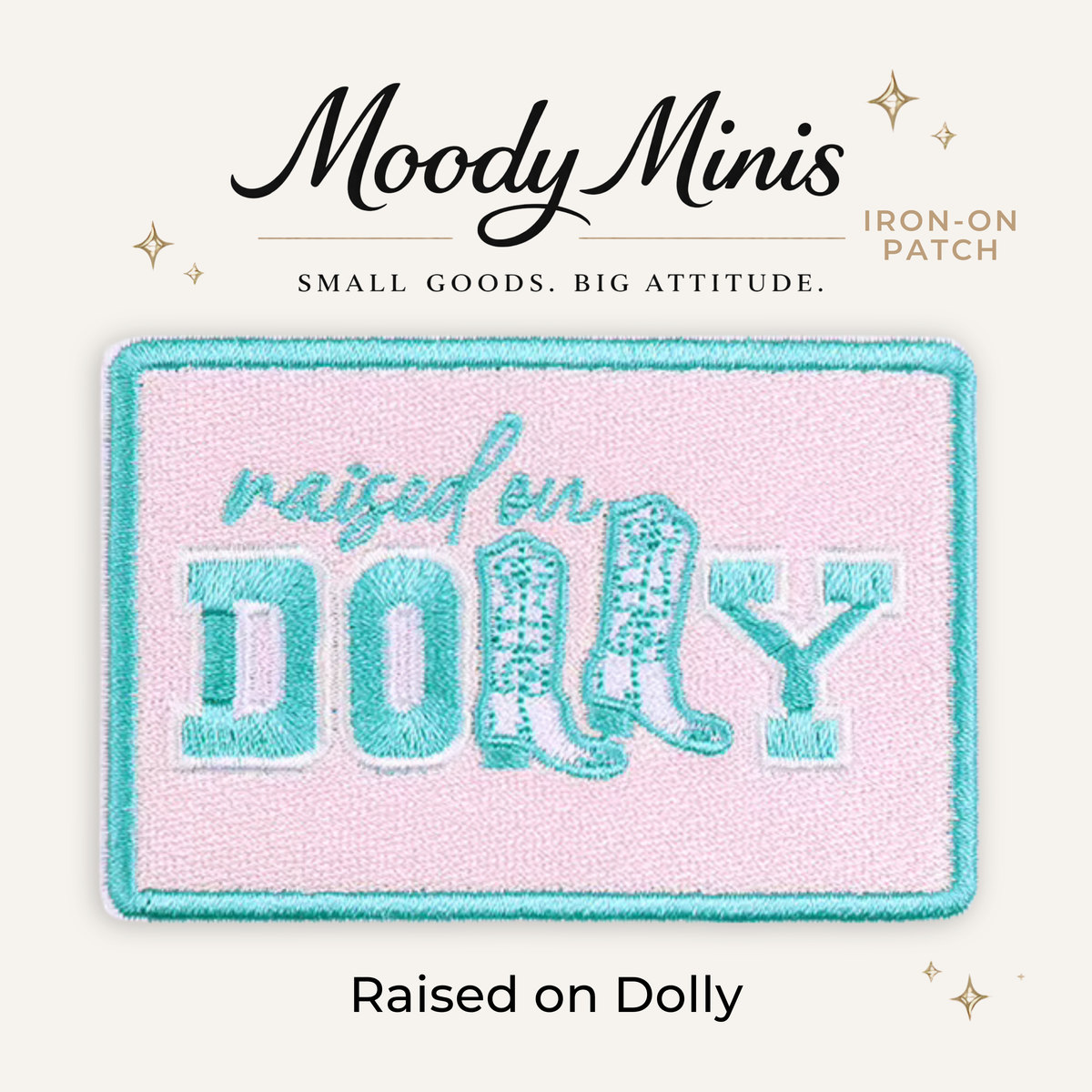 Raised on Dolly Embroidered Patch