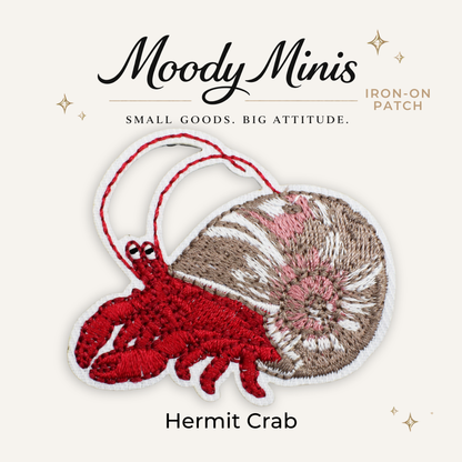 Hermit Crab Embroidered Patch