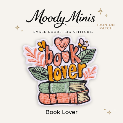 Book Lover Embroidered Patch- RTS