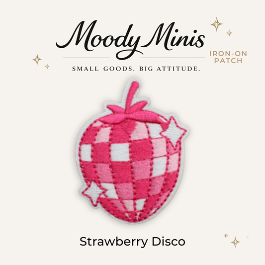 Strawberry Disco Embroidered Patch- RTS