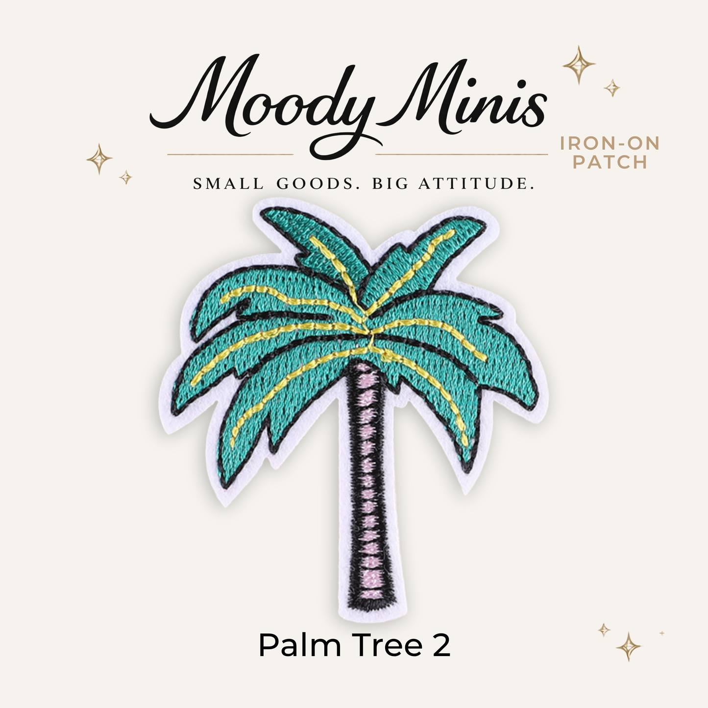 Palm Tree 2 Embroidered Patch- RTS