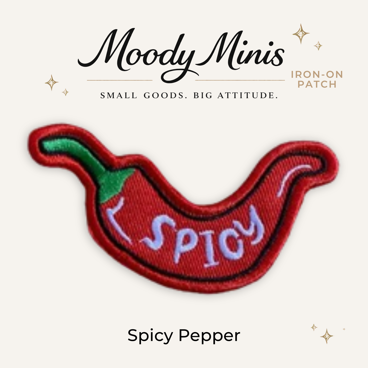 Spicy Pepper Embroidered Patch- RTS