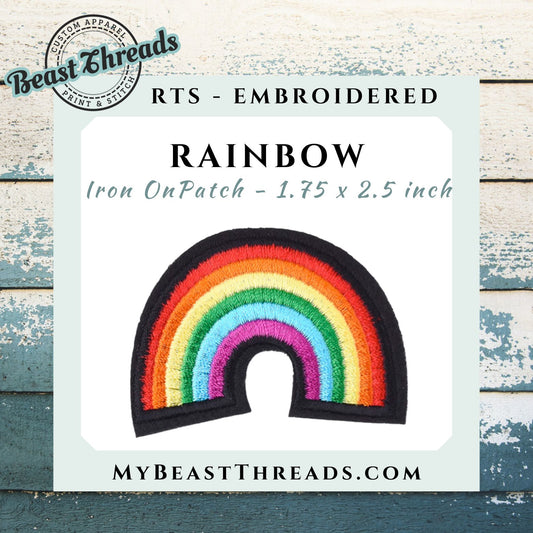 Rainbow Embroidered Patch- RTS