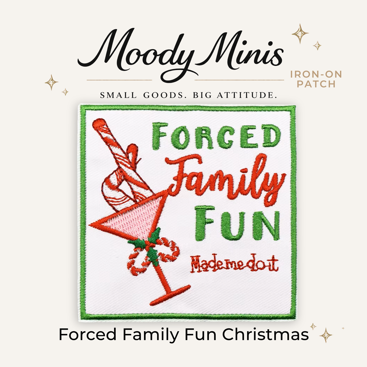 Forced Family Fun Christmas Embroidered Patch