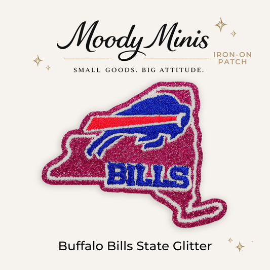 Buffalo Bills State Glitter Embroidered Patch