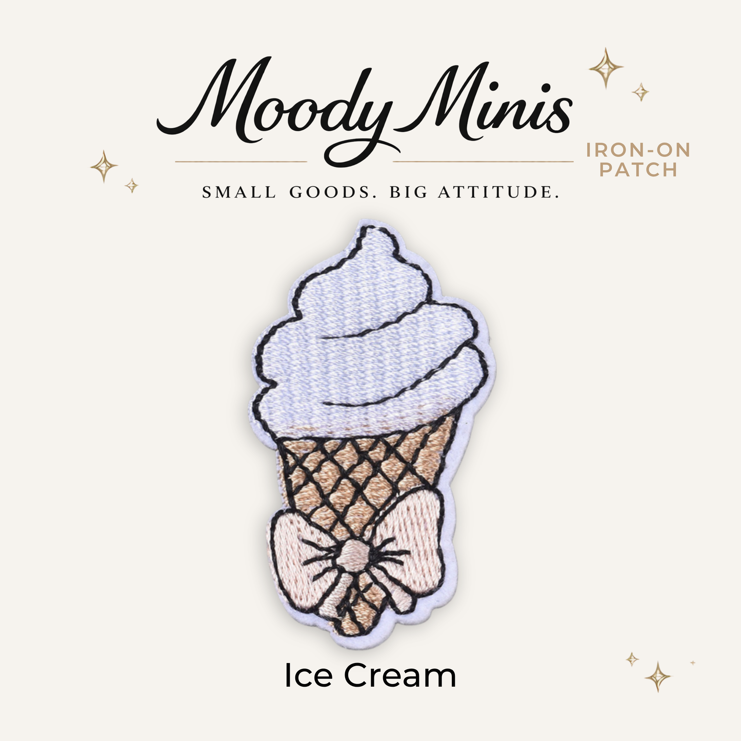 Ice Cream Embroidered Patch - RTS