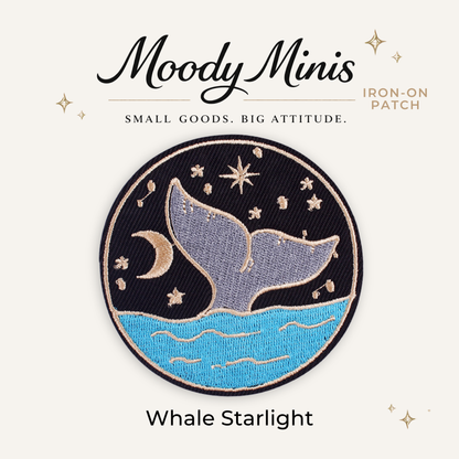 Whale Starlight Embroidered Patch- RTS