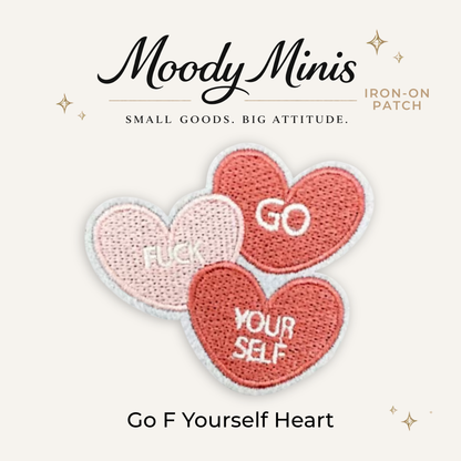 Go F Yourself Heart Embroidered Patch