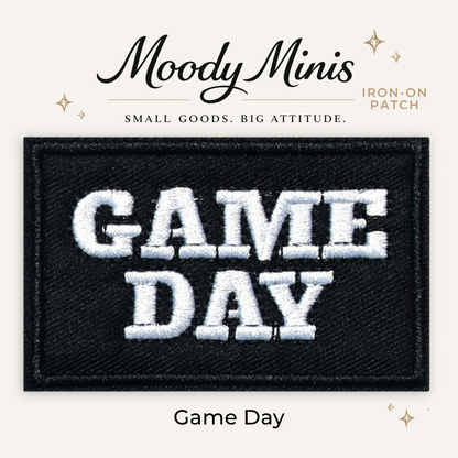 Game Day B&W Embroidered Patch- RTS